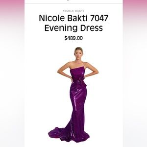 Nicole Bakti 7047 Evening Dress in magenta